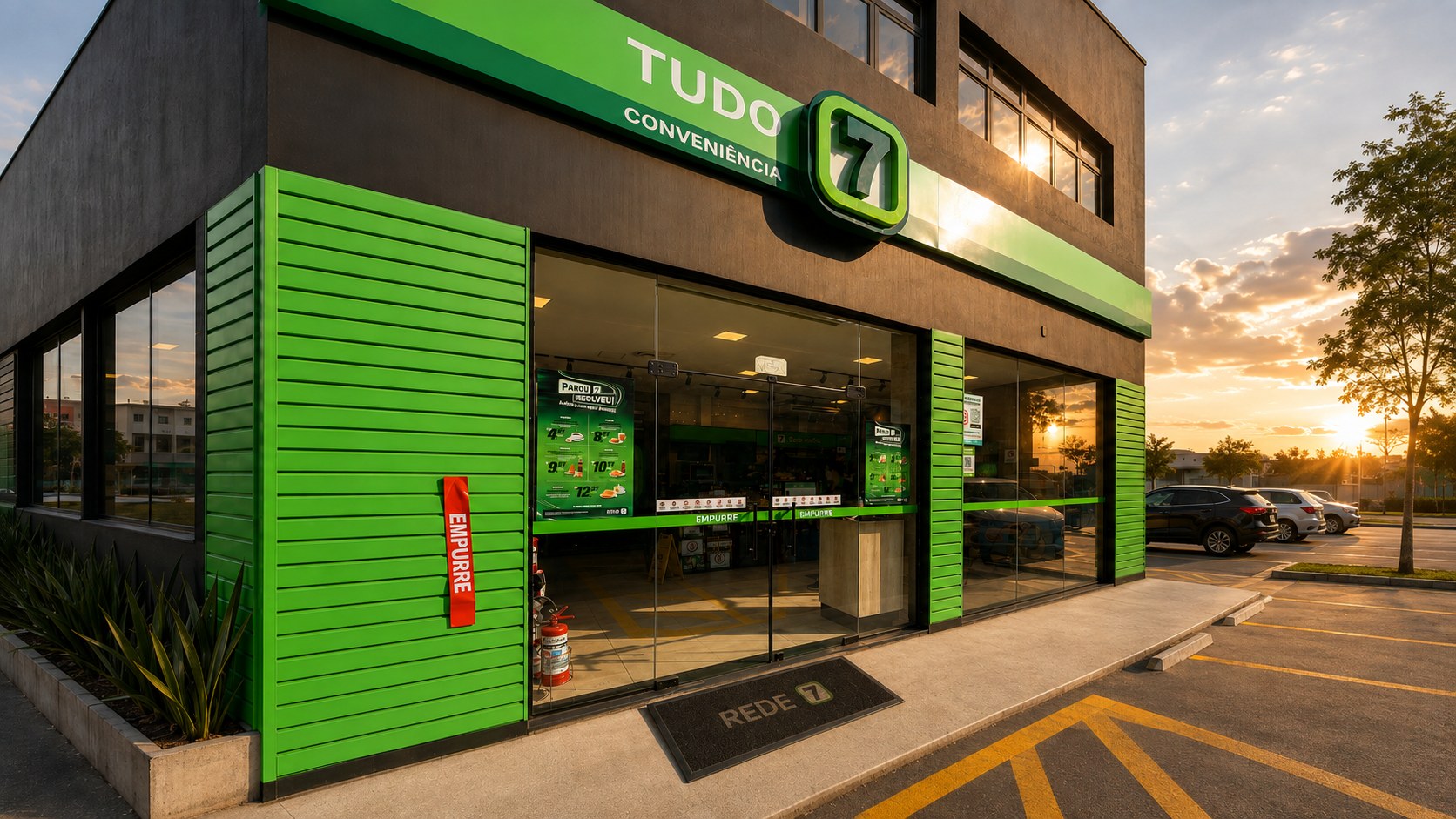 Fachada da loja de conveniência